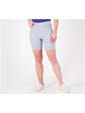 Isaac Mizrahi Live Shorts Size 0 Tall Gingham Print Walking Mini Gingham NEW